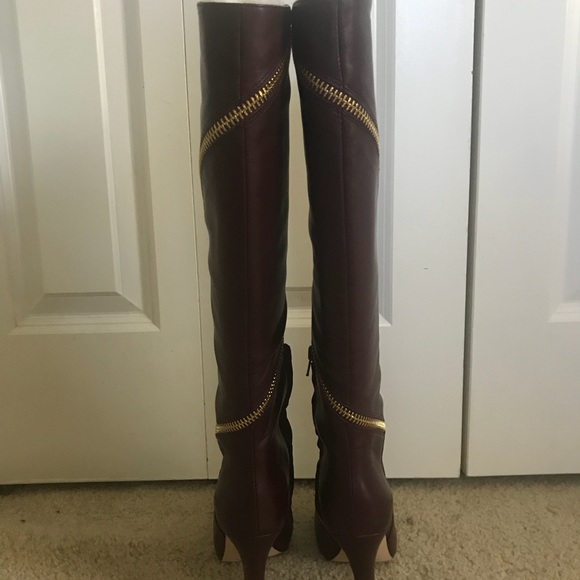 Burgundy knee high DVF boots! - Picture 6 of 6